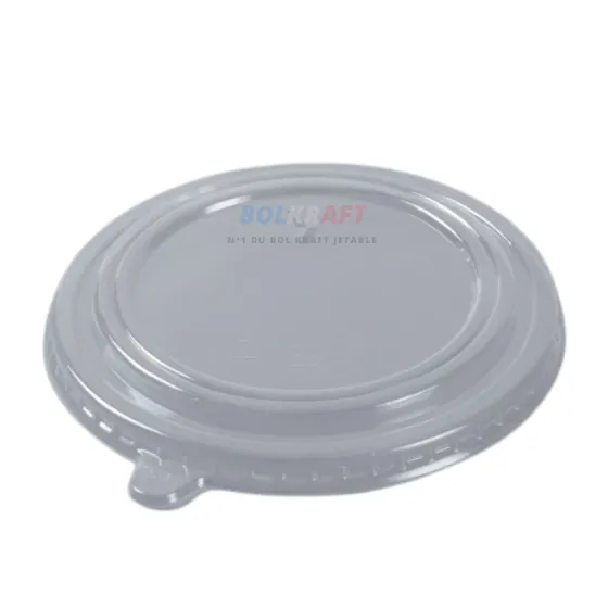 Couvercle froid transparent Ø180 mm pour bol kraft 1300 ml modèle M