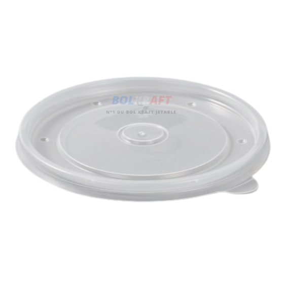 Couvercle PP micro-ondable Ø150 mm pour bol kraft
