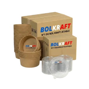 Bol à salade carton 1300 ml + couvercle