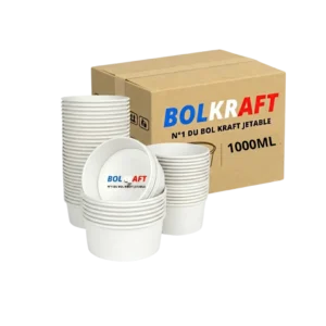 Bol kraft blanc 1000 ml