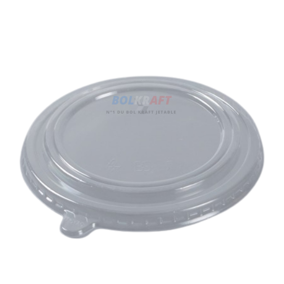 Couvercle froid transparent Ø185 mm pour bol kraft — BolKraft grossiste Marseille