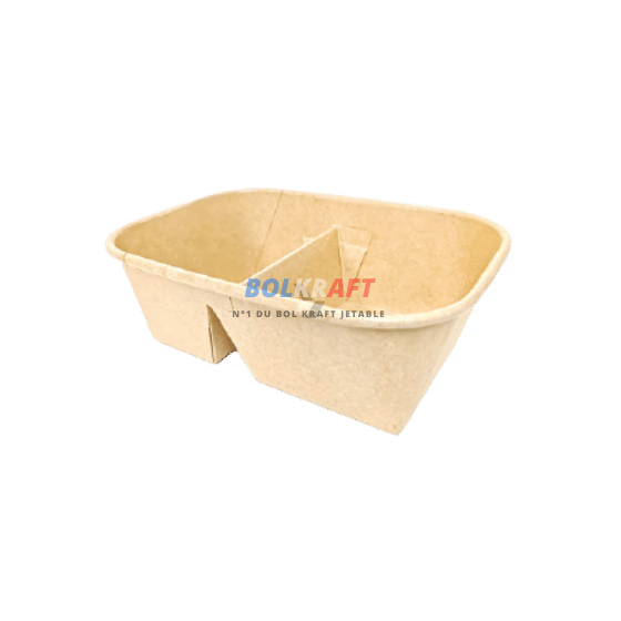 Duokraft 650 ml à deux compartiments avec couvercle micro-ondable